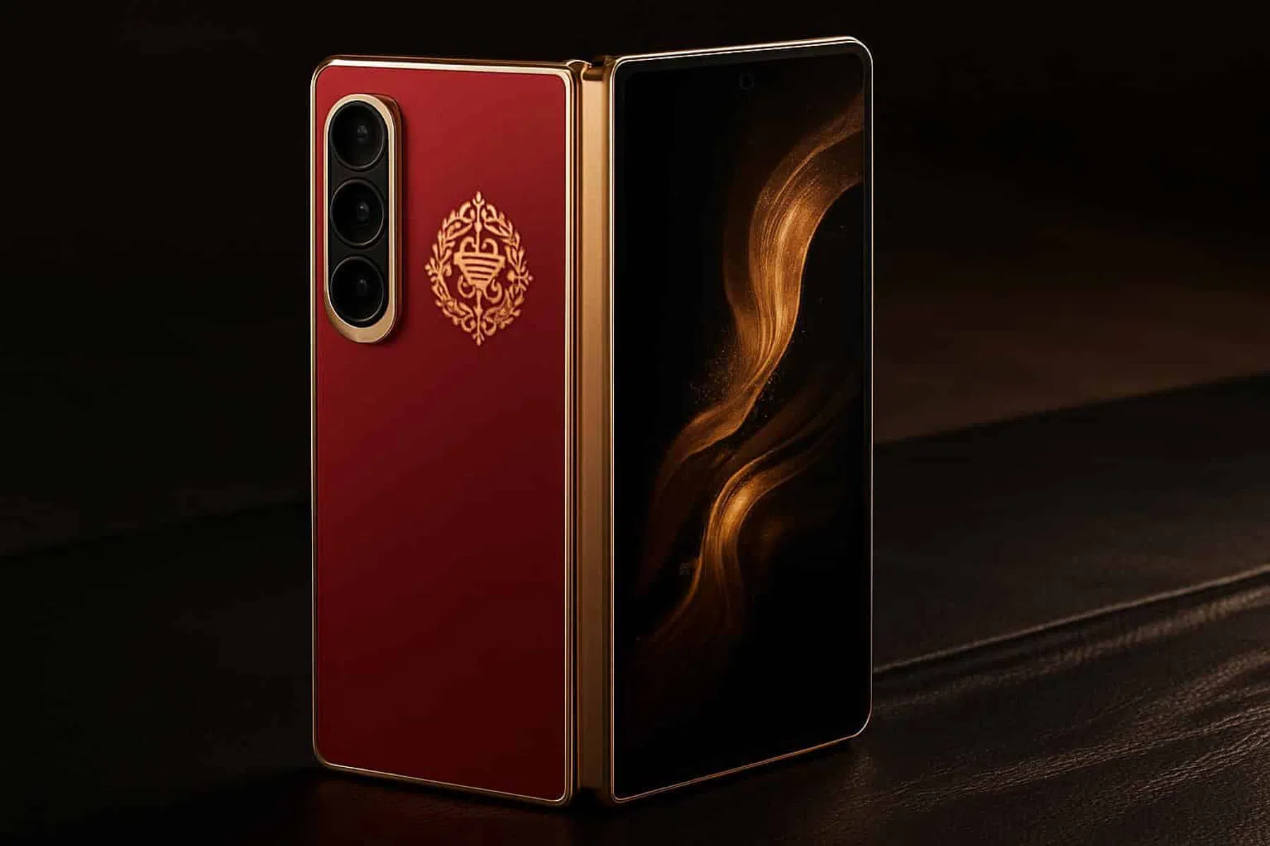 De exclusieve Samsung Galaxy W26 opengeklapt